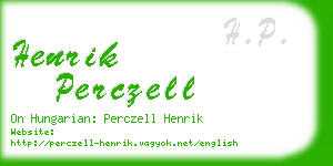 henrik perczell business card